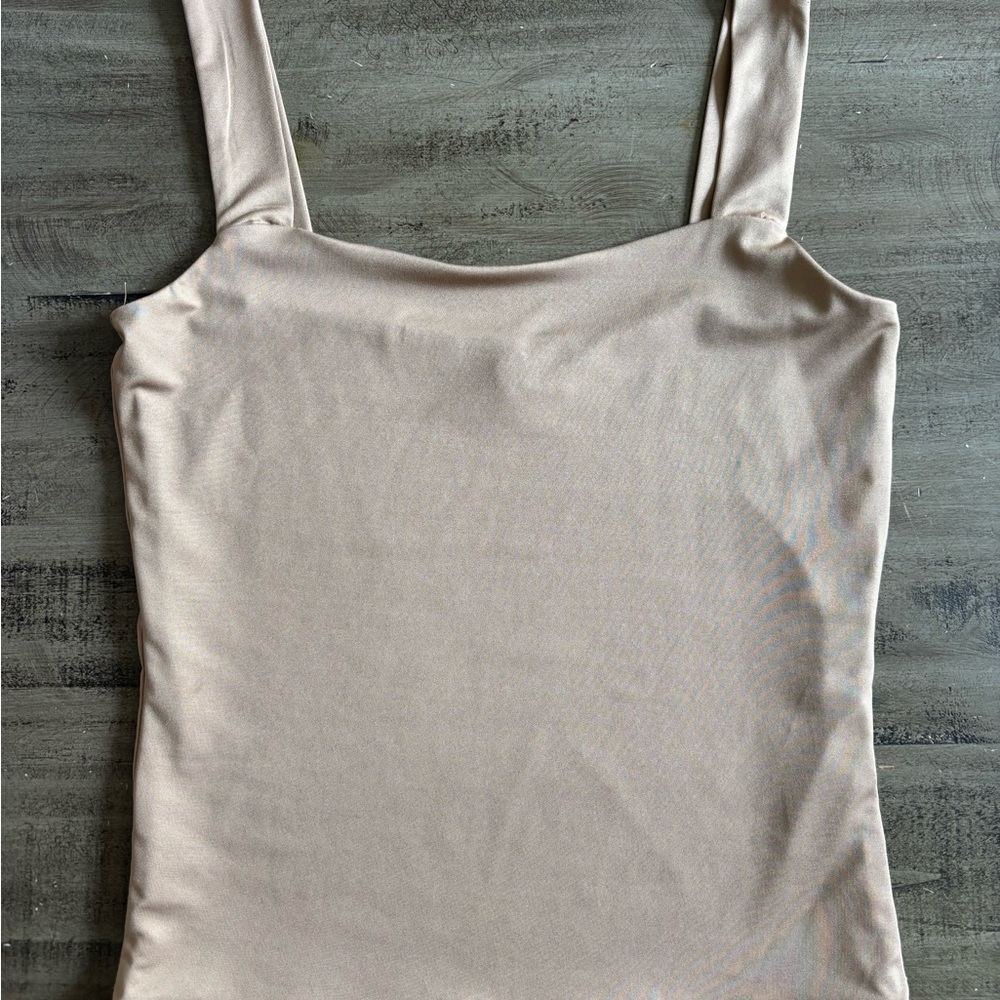Workshop Republic Clothing Beige Tank Top